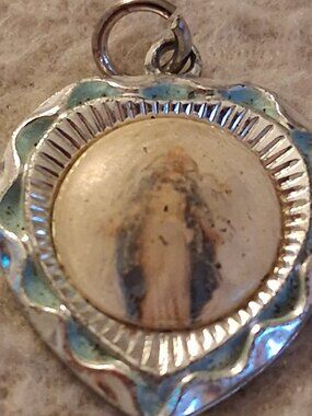 VERY VINTAGE 1920S CHARM OF BLESSED MOTHER